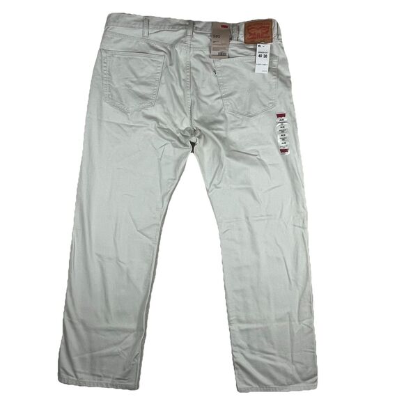 Levis 505 Jeans Adult Size 40x30 Regular Fit Straight Leg Khaki Denim Cotton Men - Picture 1 of 10